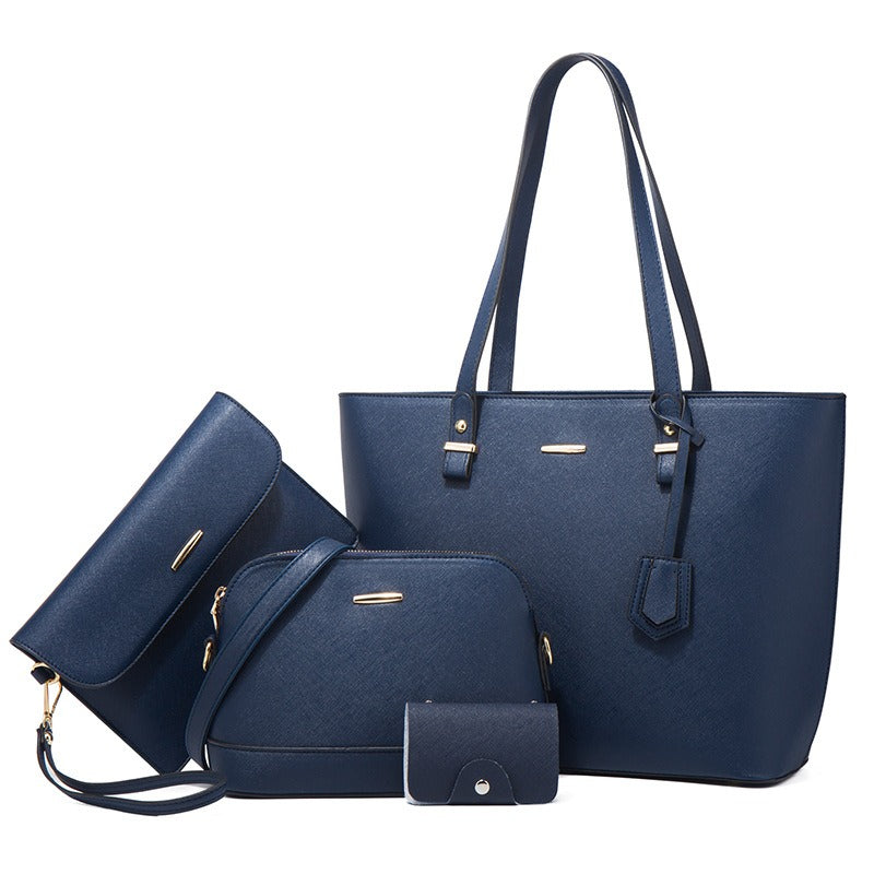 Trendy Damentasche Retro Promi One-Shoulder-Handtasche Neue High Capacity Fashion Cross Vierteiliges Set Muttertasche