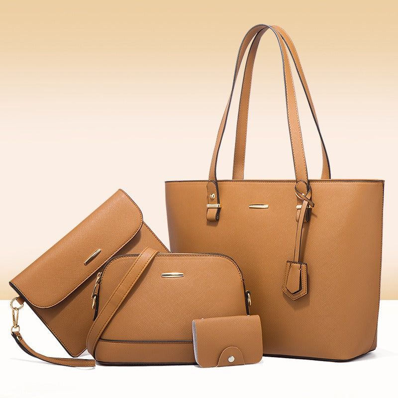 Trendy Damentasche Retro Promi One-Shoulder-Handtasche Neue High Capacity Fashion Cross Vierteiliges Set Muttertasche