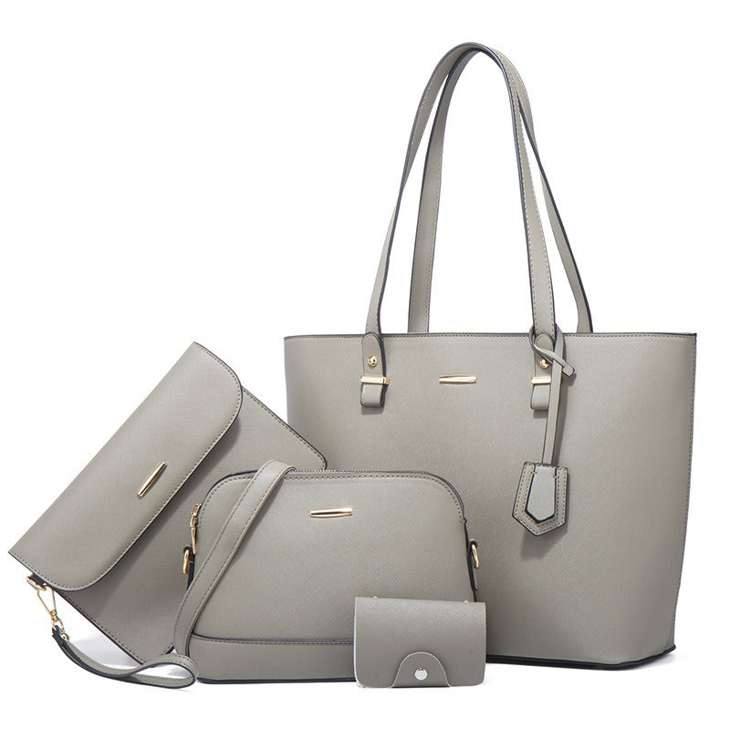 Trendy Damentasche Retro Promi One-Shoulder-Handtasche Neue High Capacity Fashion Cross Vierteiliges Set Muttertasche