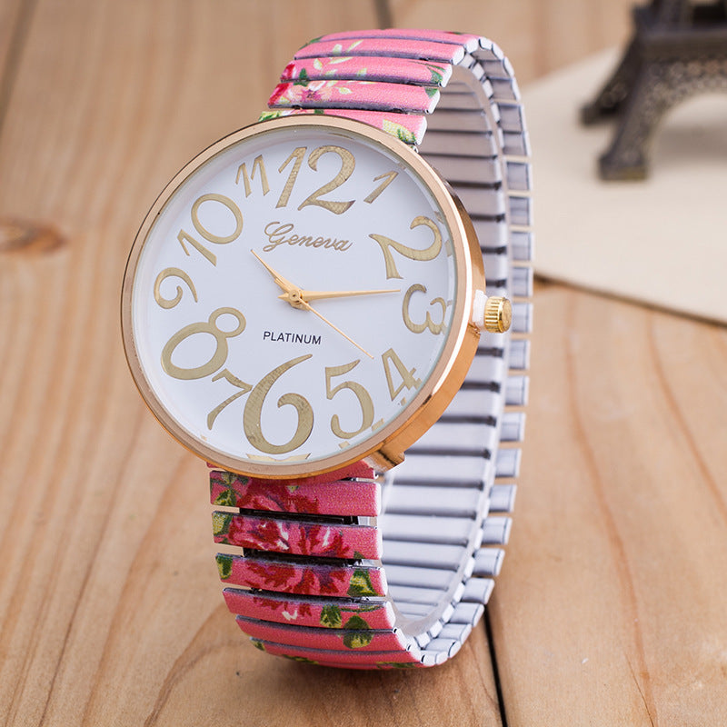 Gummiband als Schmuckuhr Damenuhr
