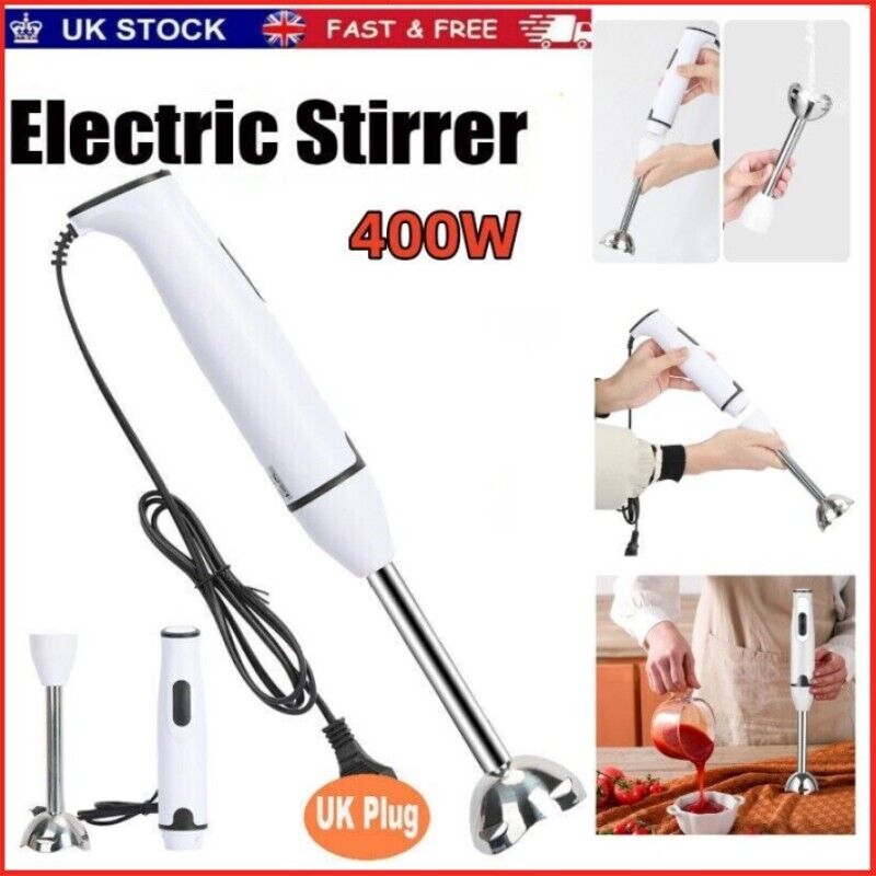 Stabmixer, 400 W, elektrischer Stabmixer, Curry-Püree, Küchenmaschine und Mixer