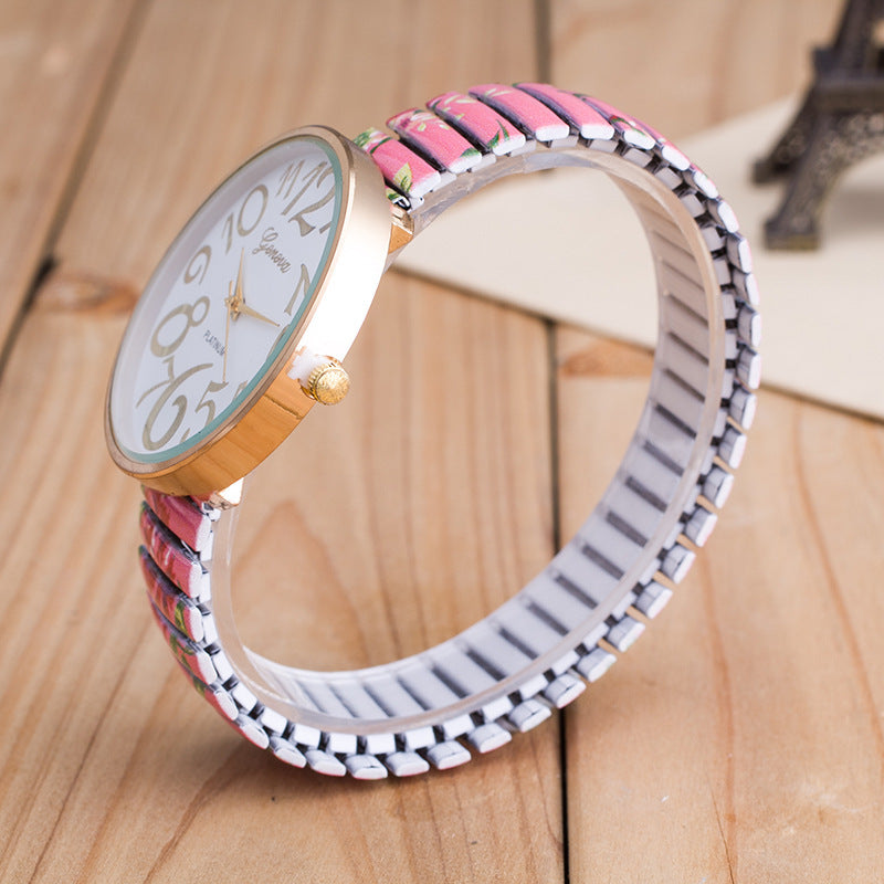 Gummiband als Schmuckuhr Damenuhr