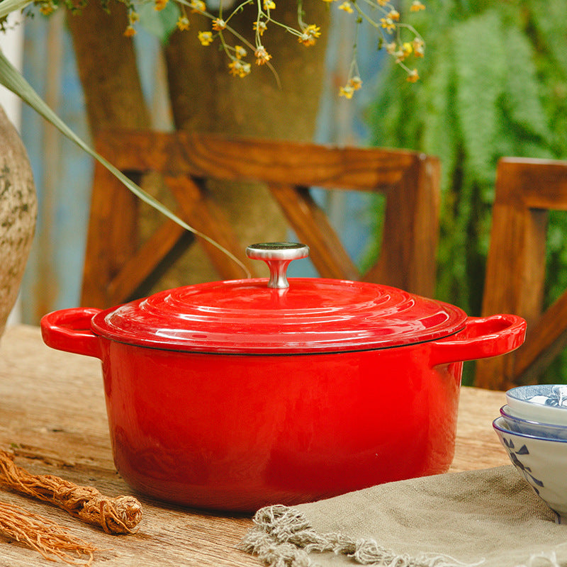 Dutch Iron Cooker Emaille Suppentopf Verdickter Gusstopf