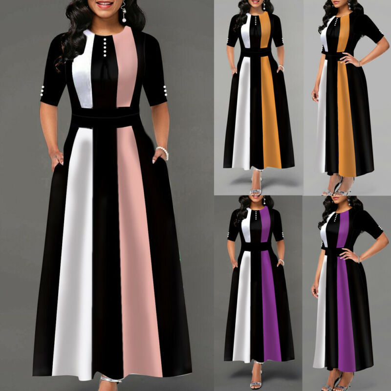 Kleid mit Reißverschluss und Farbblockdesign