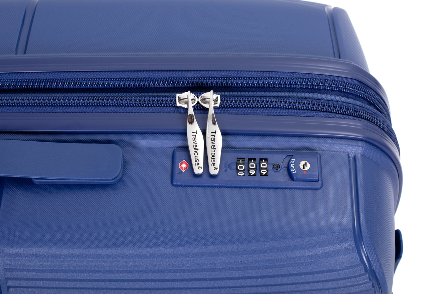 Erweiterbarer Hartschalenkoffer mit Doppel-Spinner-Rädern, PP-Gepäcksets, leicht, langlebig, 3-teiliges Set (20/24/28), Marineblau