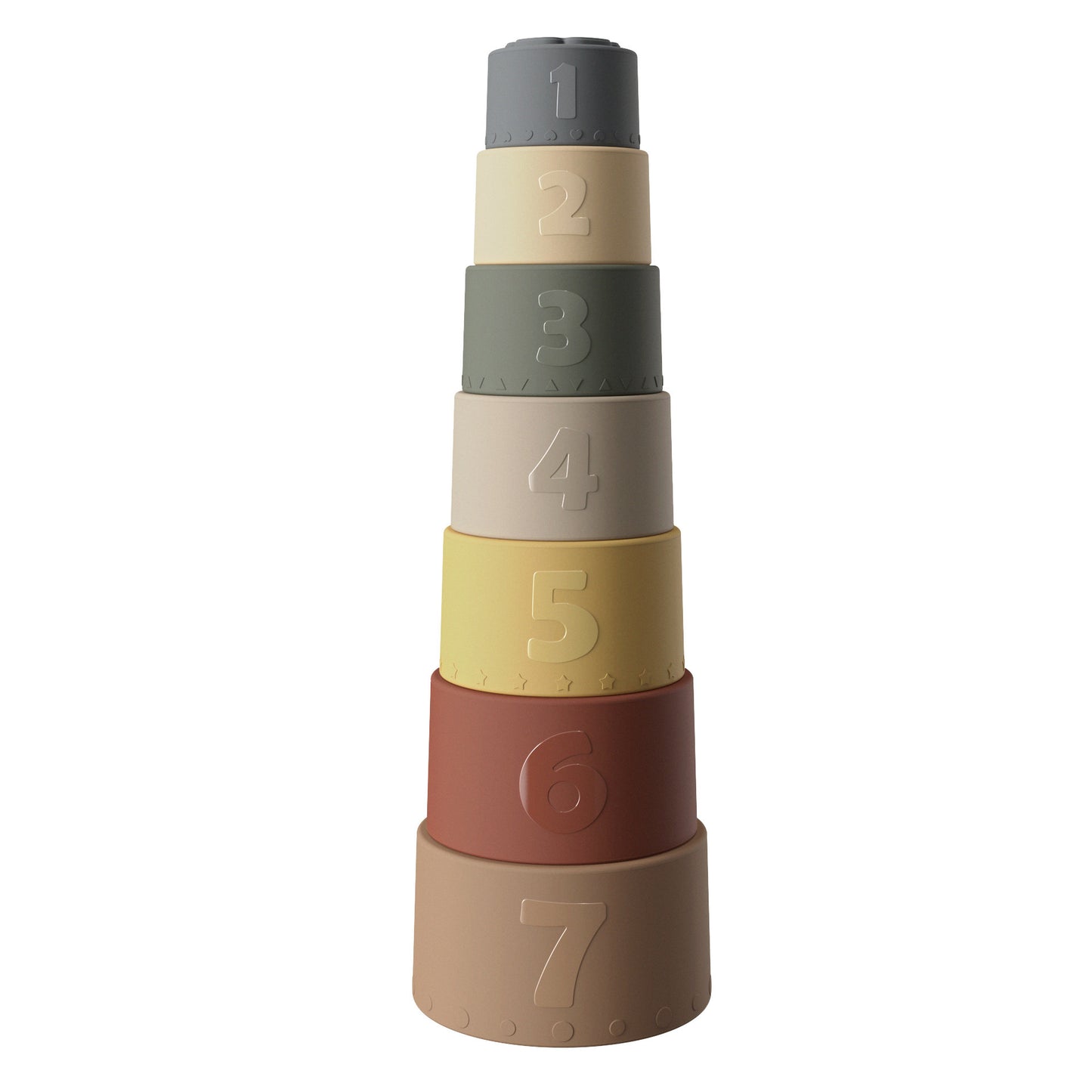 Baby Silicone Stacking Cup Parent-child Interaction Early Education Children Soft Building Blocks Toy