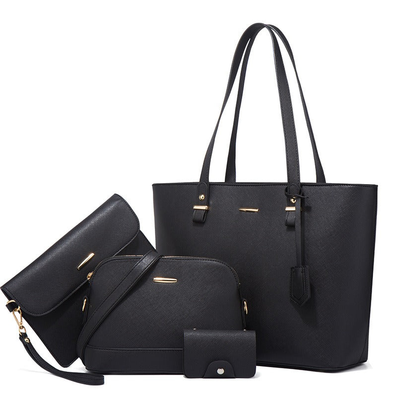 Trendy Damentasche Retro Promi One-Shoulder-Handtasche Neue High Capacity Fashion Cross Vierteiliges Set Muttertasche