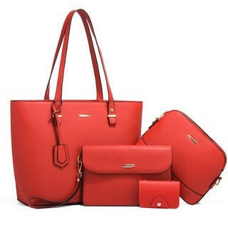 Trendy Damentasche Retro Promi One-Shoulder-Handtasche Neue High Capacity Fashion Cross Vierteiliges Set Muttertasche