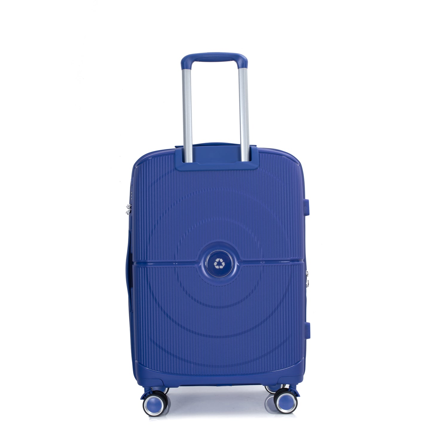 Erweiterbarer Hartschalenkoffer mit Doppel-Spinner-Rädern, PP-Gepäcksets, leicht, langlebig, 3-teiliges Set (20/24/28), Marineblau