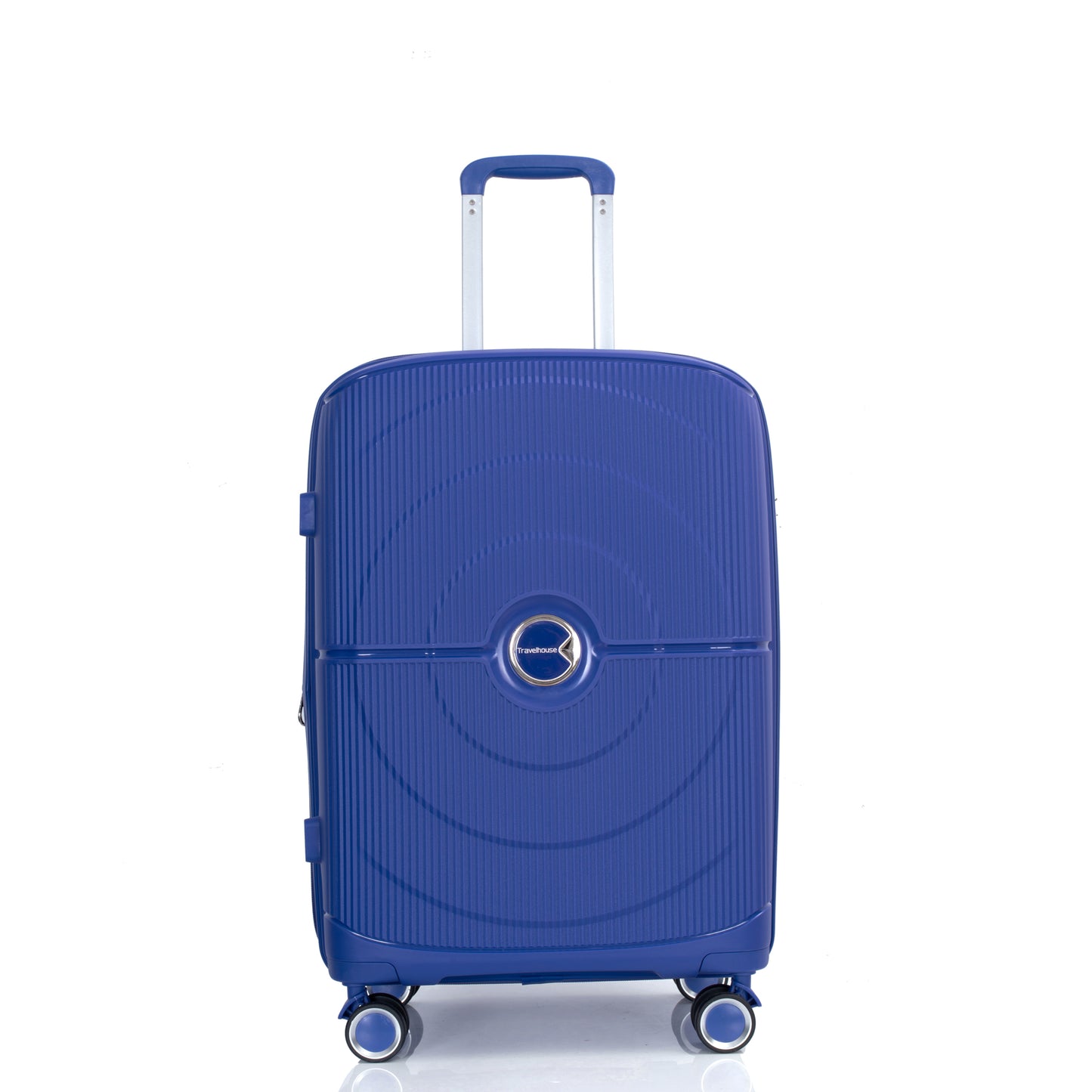 Erweiterbarer Hartschalenkoffer mit Doppel-Spinner-Rädern, PP-Gepäcksets, leicht, langlebig, 3-teiliges Set (20/24/28), Marineblau