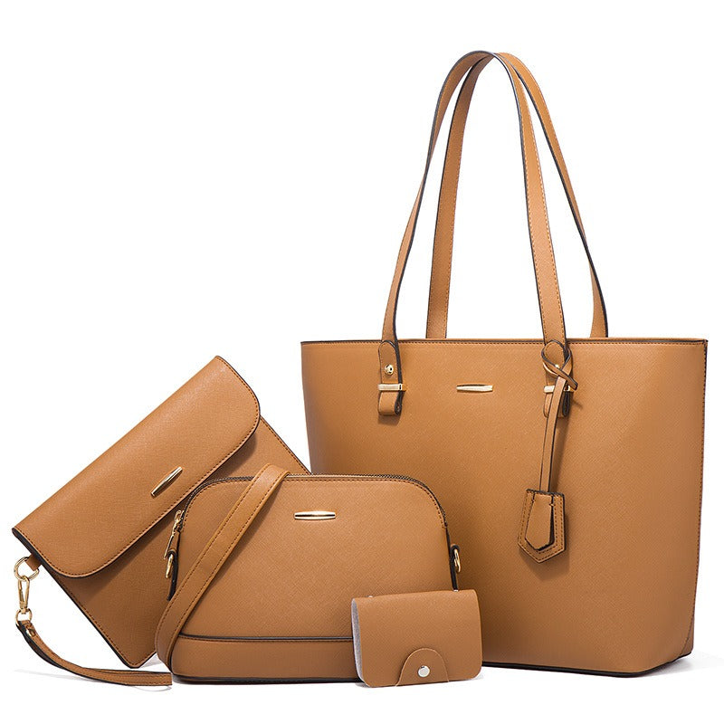 Trendy Damentasche Retro Promi One-Shoulder-Handtasche Neue High Capacity Fashion Cross Vierteiliges Set Muttertasche