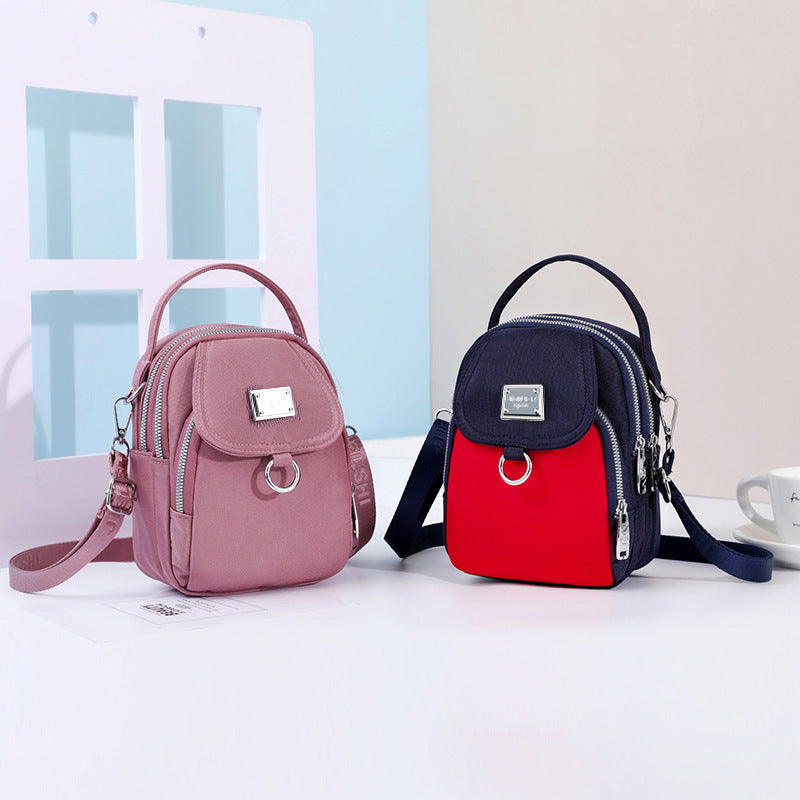 Crossbody Small Square Bag Multi-compartment Mobile Phone Bag