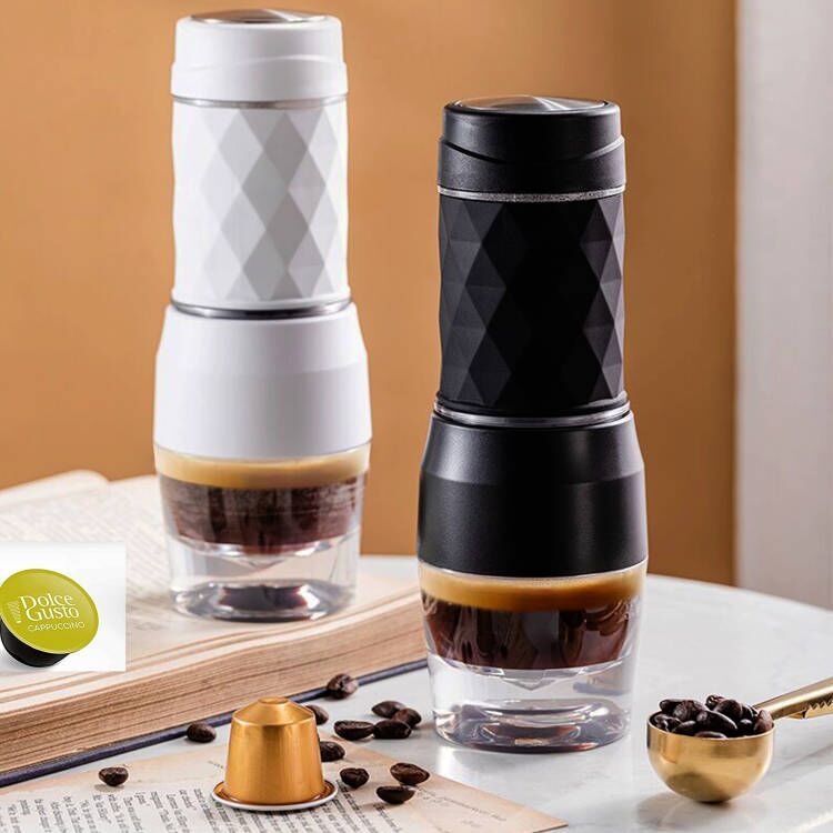3-in-1 Manual Coffee Maker | Nespresso & Ground Coffee | No Electricity Needed.