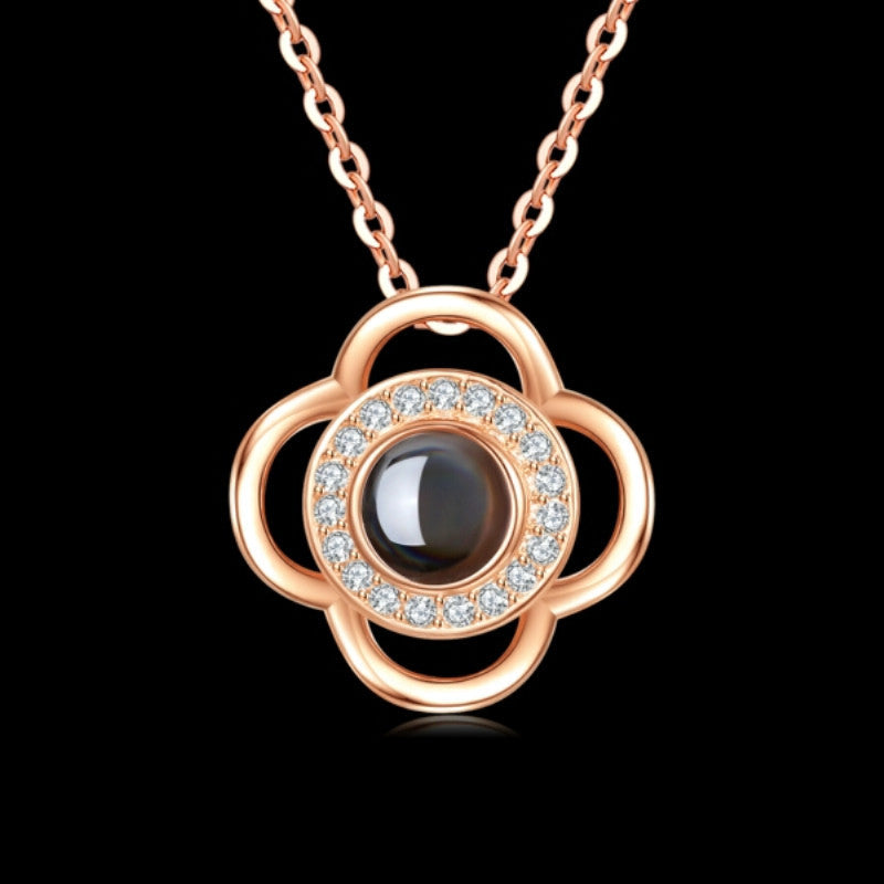 Heiße Valentinstagsgeschenke Metall Rose Schmuck Geschenkbox Halskette für Hochzeit Freundin Halskette Geschenke