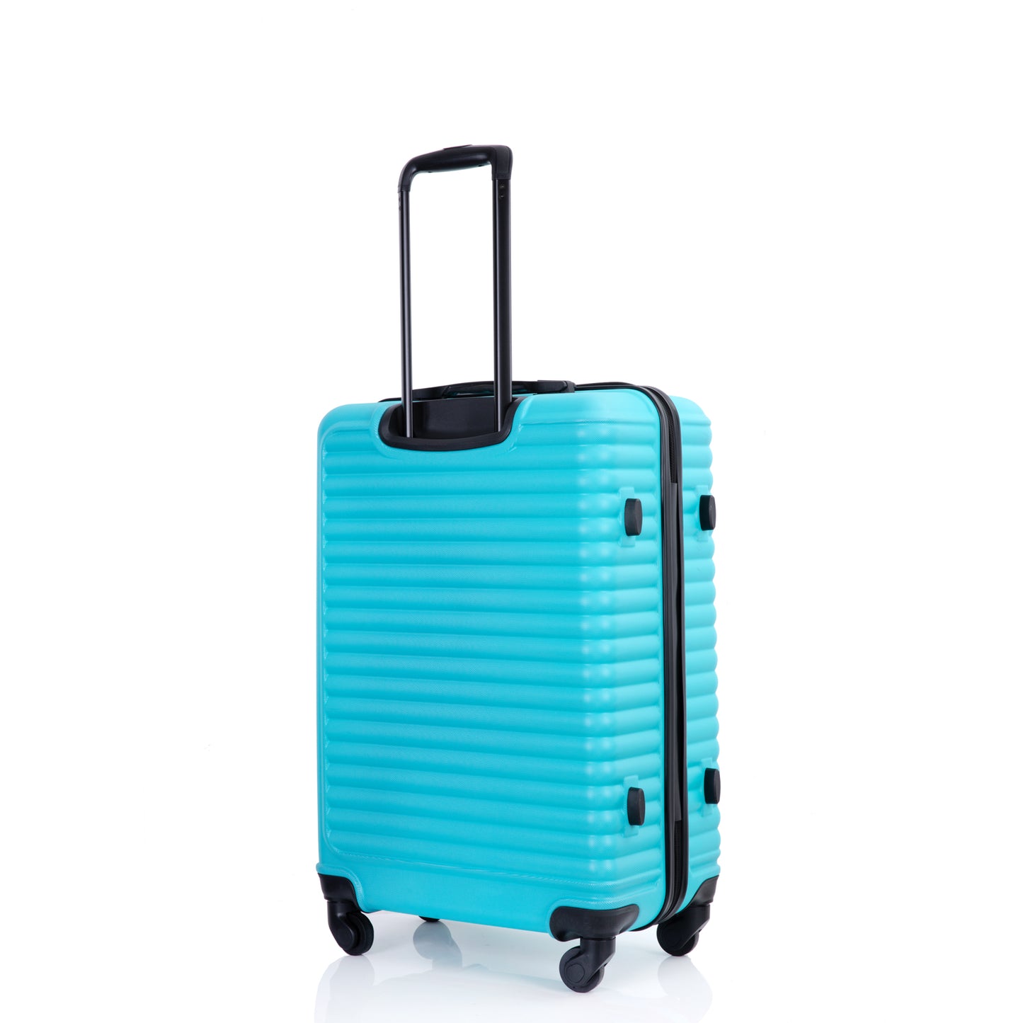 3 Piece Luggage Sets ABS Lightweight Suitcase with Two Hooks, Spinner Wheels, TSA Lock, (20/24/28) Turquoise