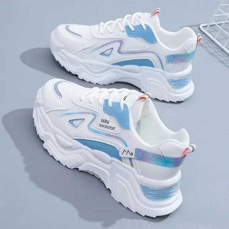 Platform Shoes Women Sneakers Autumn 2021 New Running Sports Shoes Casual Breathable White Wedges Sneaker Designer Women Shoes