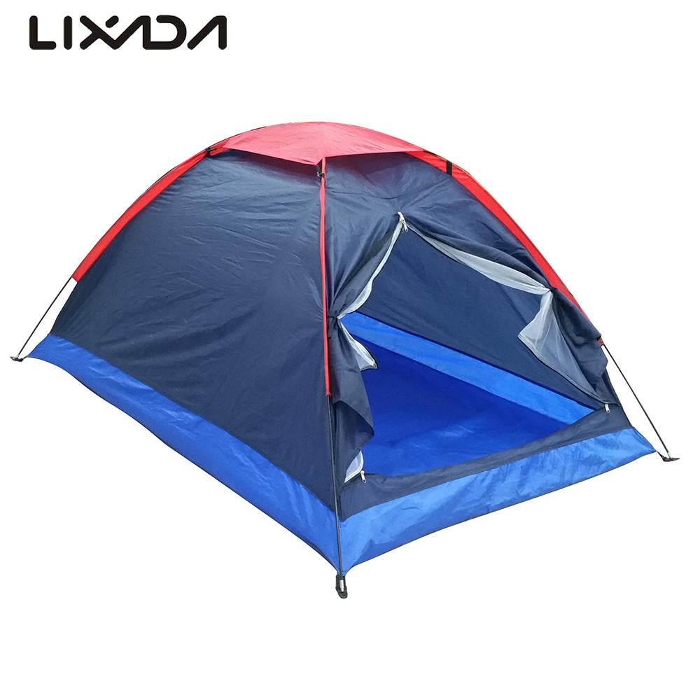 Outdoor Camping Tent 2 People Double-Layer Water Resistant Tent with Bag Portable Ultralight Backpacking Hiking Travel Tent