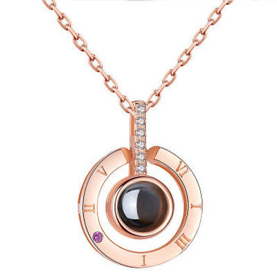 Heiße Valentinstagsgeschenke Metall Rose Schmuck Geschenkbox Halskette für Hochzeit Freundin Halskette Geschenke
