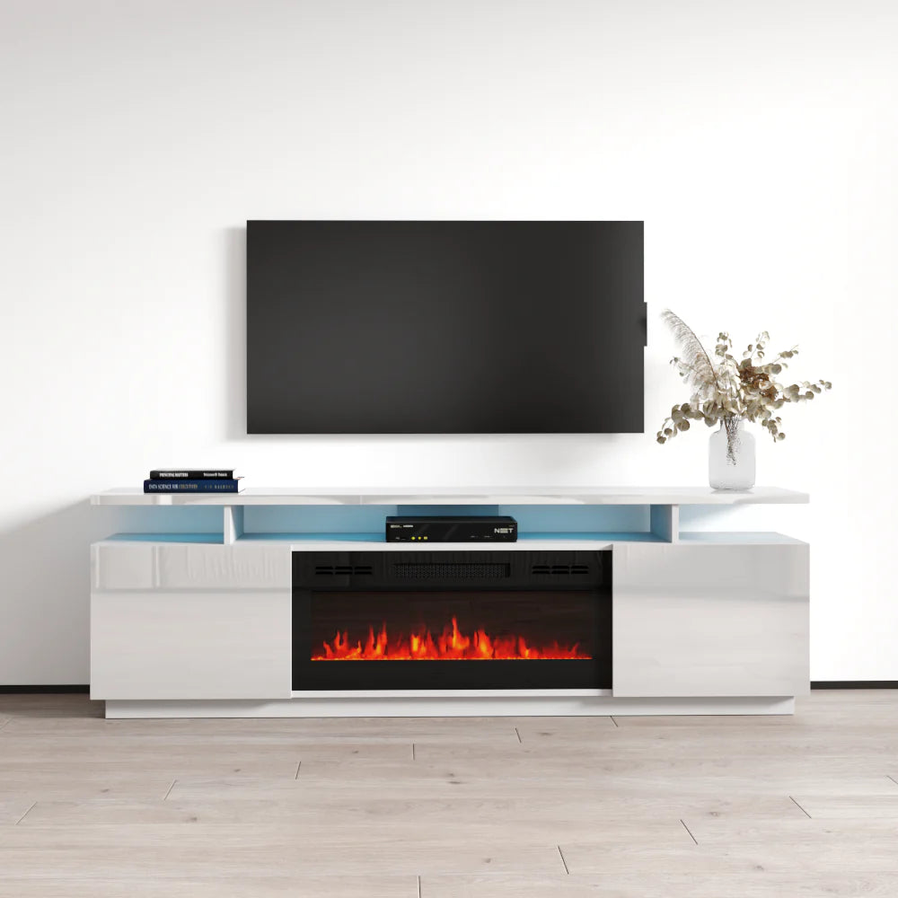 Eva-Kbl Fireplace TV Stand