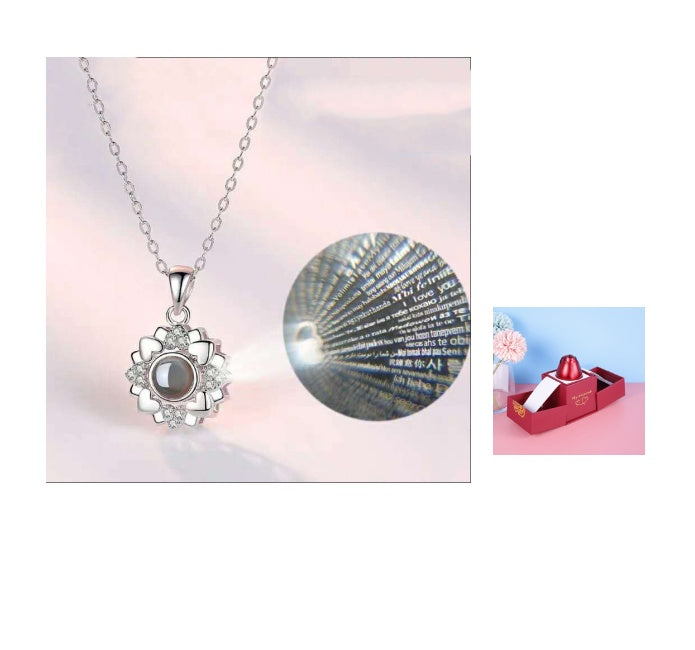 Heiße Valentinstagsgeschenke Metall Rose Schmuck Geschenkbox Halskette für Hochzeit Freundin Halskette Geschenke