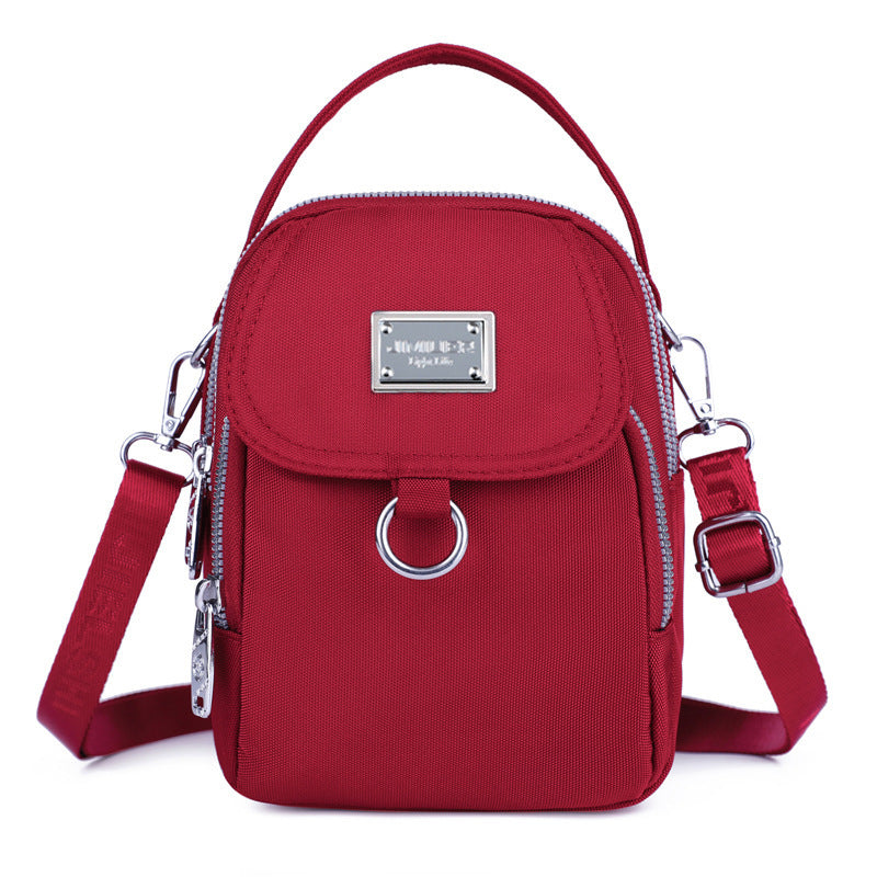 Crossbody Small Square Bag Multi-compartment Mobile Phone Bag