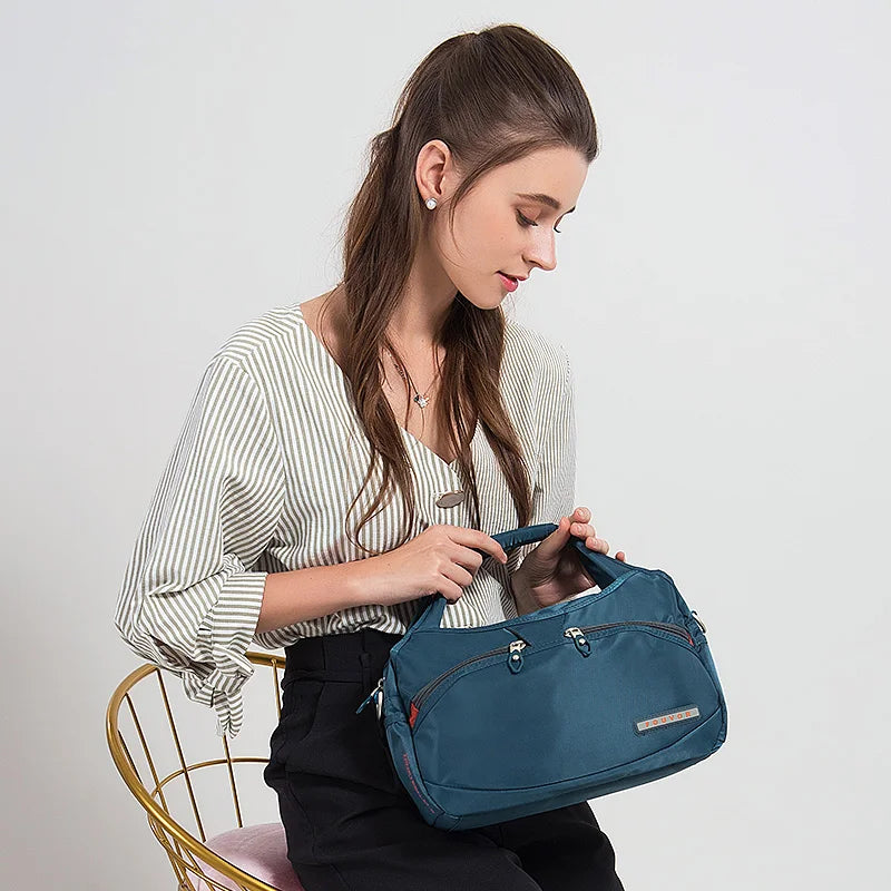 2023 New Fashion Oxford Handbag for Women Nylon Large Capacity Canvas Bag Female Shoulder Messenger Bag 2587-10