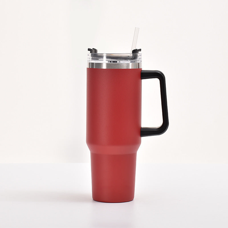 40oz Stainless Steel Thermos Cup Fashion Simple Handle Large Ice Cup