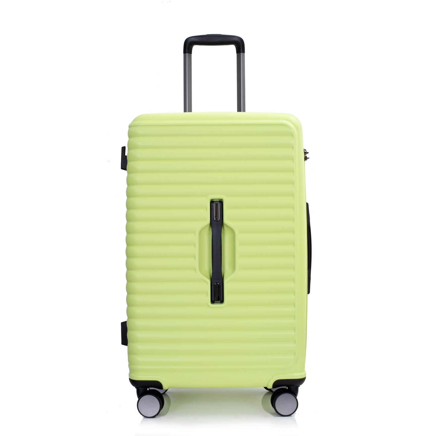 3 Piece Luggage Sets PC+ABS Lightweight Suitcase with Two Hooks, 360° Double Spinner Wheels, TSA Lock, (20/24/28) Light Green