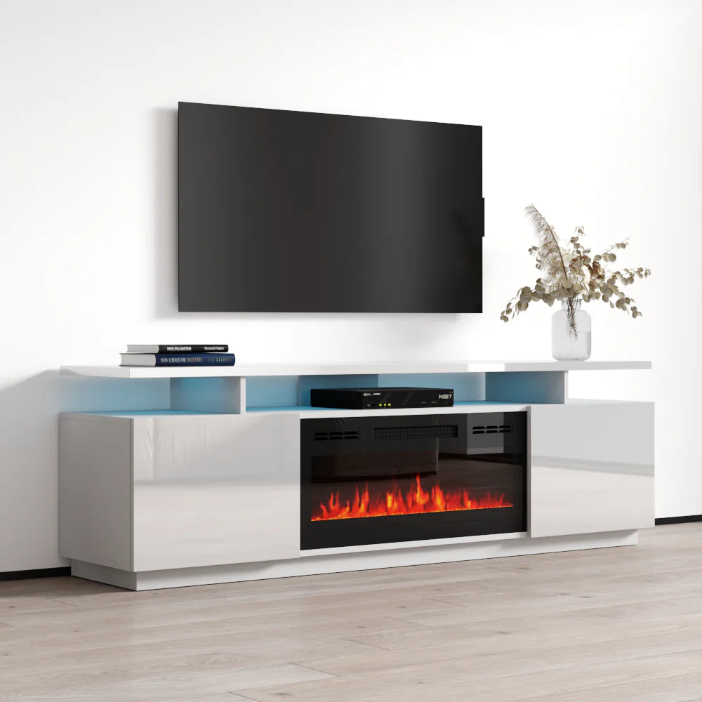 Eva-Kbl Fireplace TV Stand