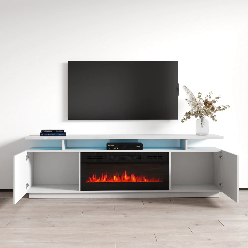 Eva-Kbl Fireplace TV Stand