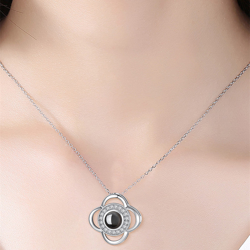 Heiße Valentinstagsgeschenke Metall Rose Schmuck Geschenkbox Halskette für Hochzeit Freundin Halskette Geschenke