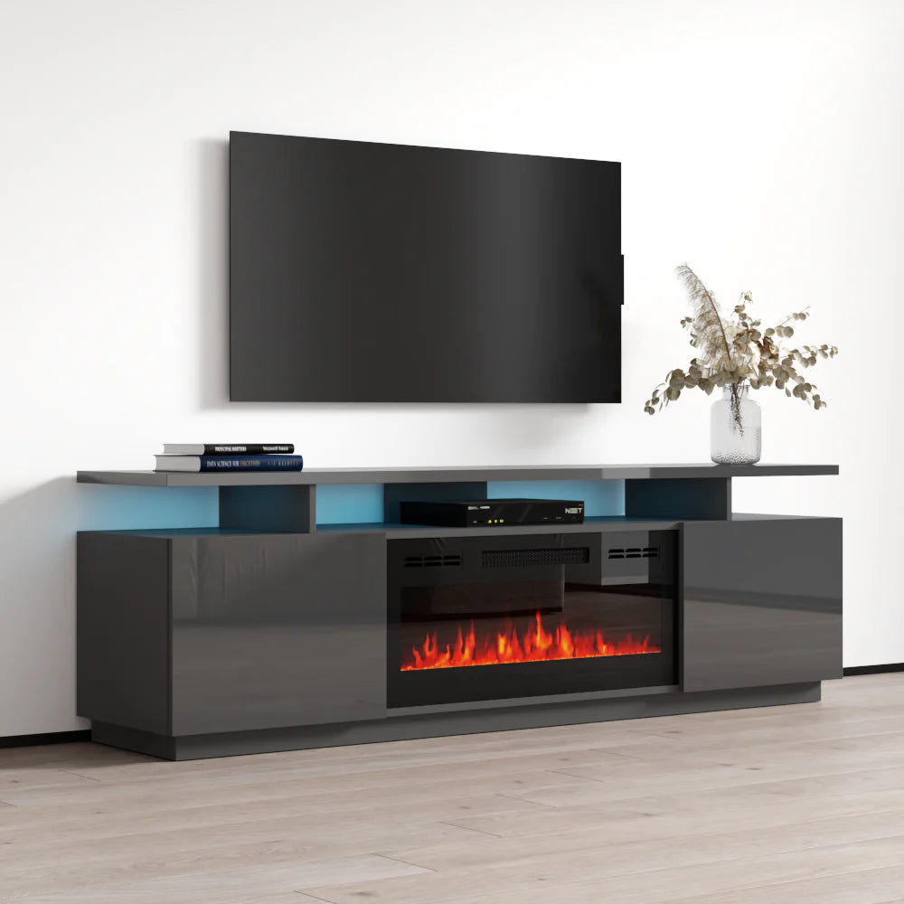 Eva-Kbl Fireplace TV Stand