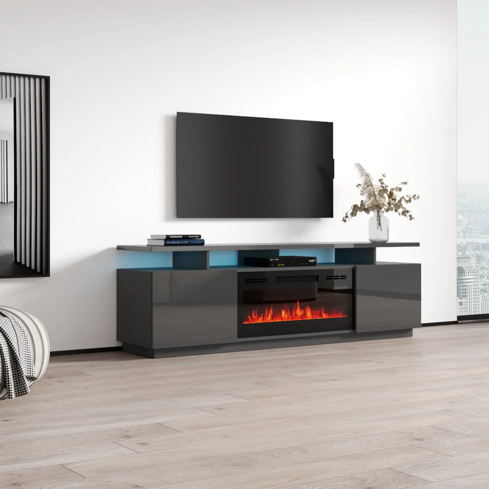 Eva-Kbl Fireplace TV Stand