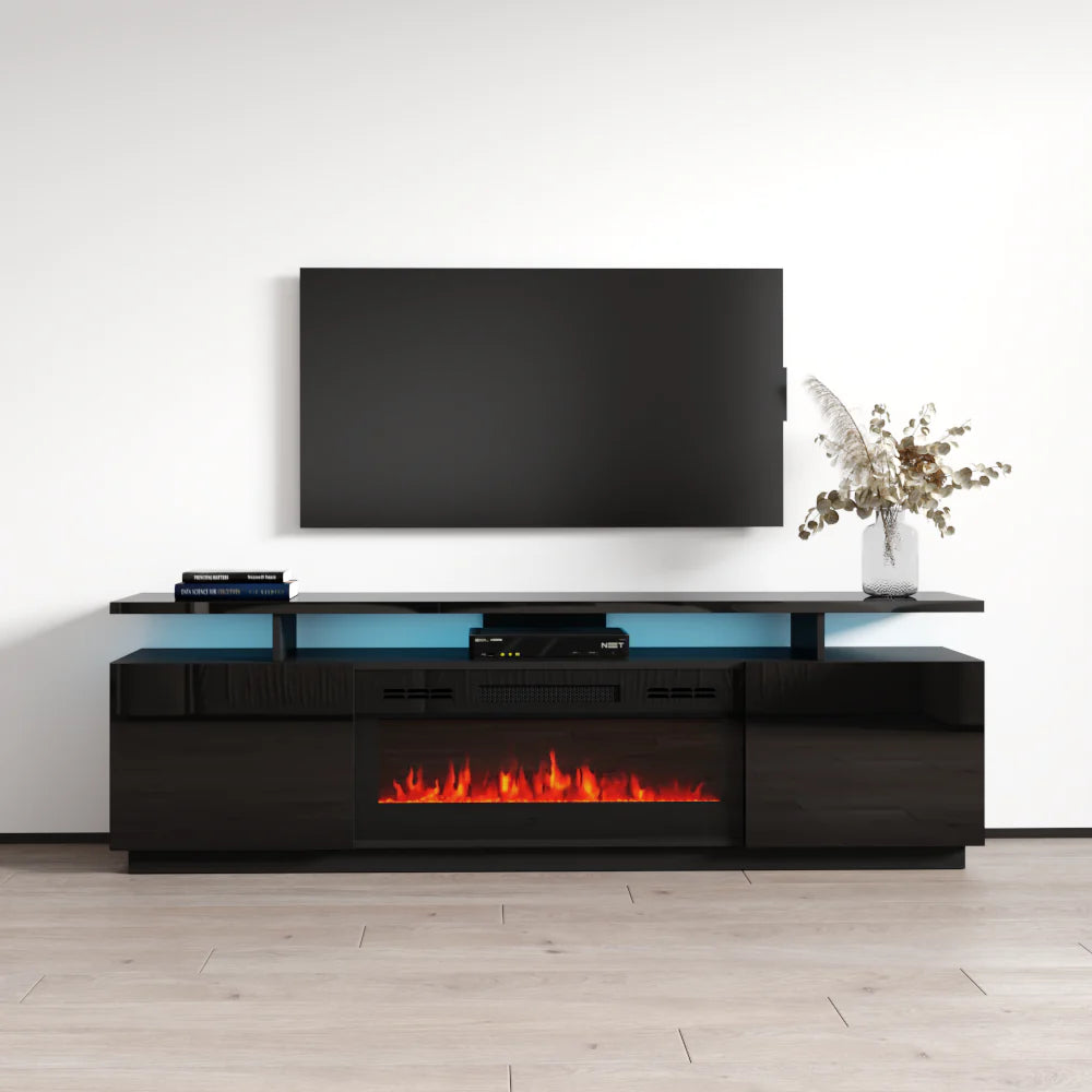 Eva-Kbl Fireplace TV Stand