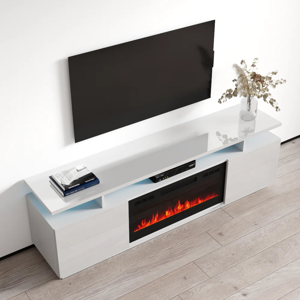 Eva-Kbl Fireplace TV Stand