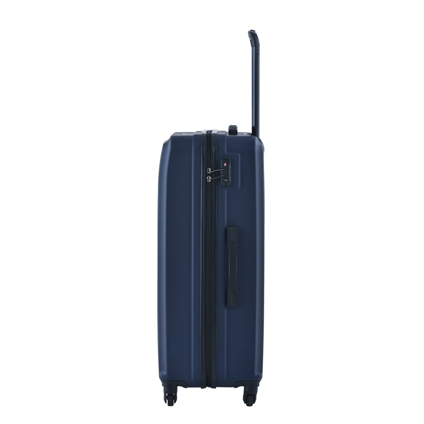 3 Piece Luggage Sets ABS Lightweight Suitcase with Two Hooks, Spinner Wheels, TSA Lock, (20/24/28) Navy