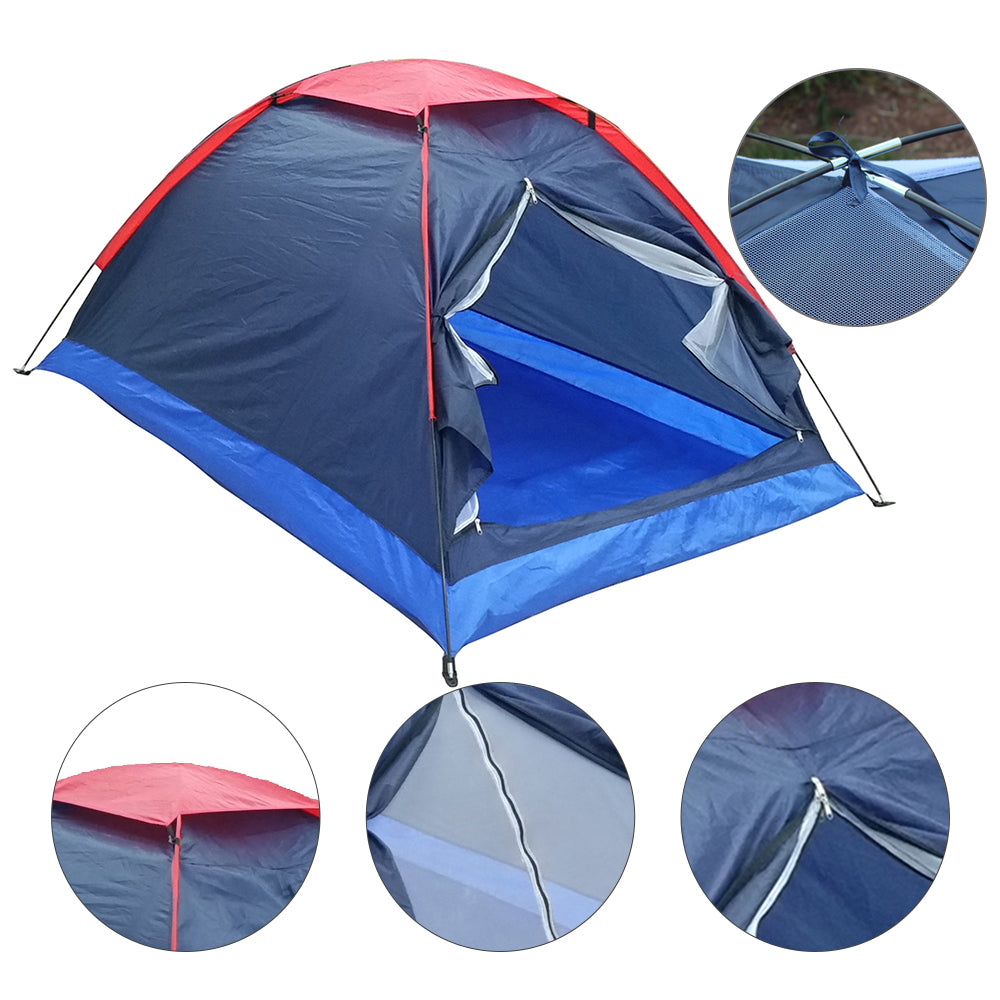 Outdoor Camping Tent 2 People Double-Layer Water Resistant Tent with Bag Portable Ultralight Backpacking Hiking Travel Tent