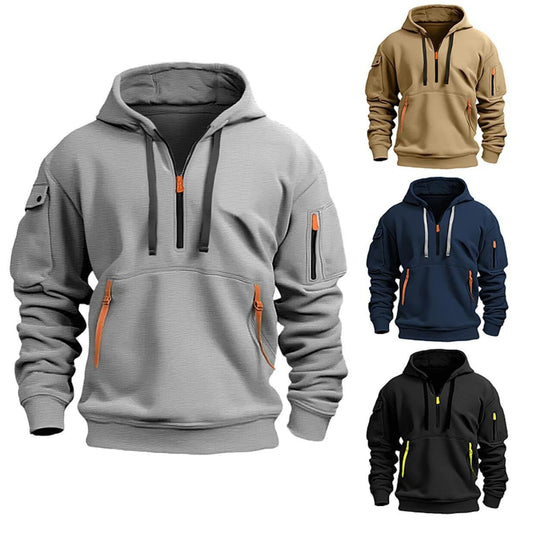 Cotton Dropped Shoulder Hooded Sweatshirt Men's Women's Plus Size Loose Pullover Fashion Sweatshirt