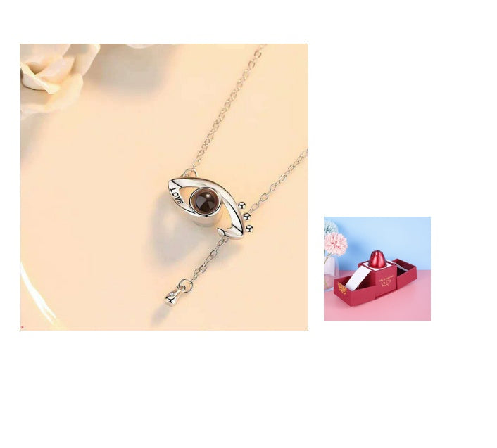 Heiße Valentinstagsgeschenke Metall Rose Schmuck Geschenkbox Halskette für Hochzeit Freundin Halskette Geschenke